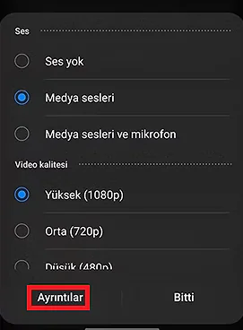 Samsung’da ekran kaydı