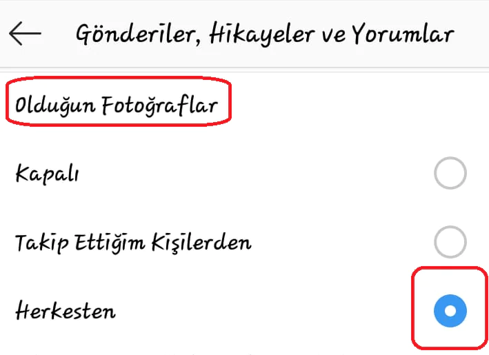 instagram hikaye ayarı nasıl yapılır