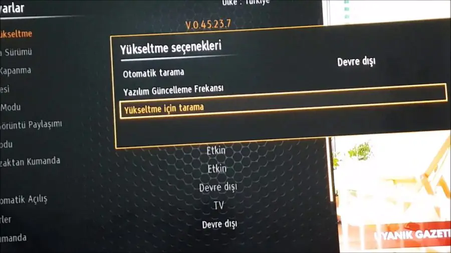 PEAQ TV Güncelleme Sorunu yaşıyorum