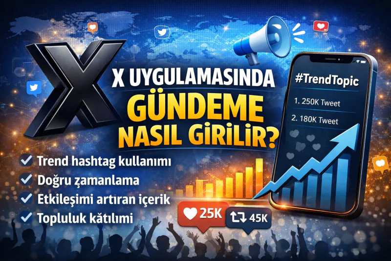 X Uygulamasında Gündeme Nasıl Girilir