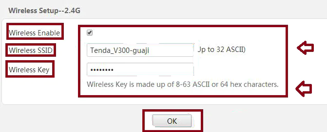 Tenda-D810R Modem Kablosuz ayarları