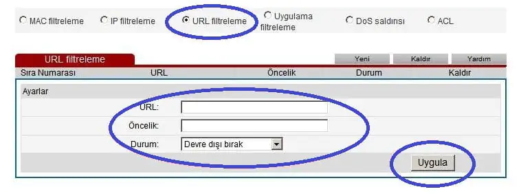 Huawei HG521 URL Filtreleme Nasıl Yapılır