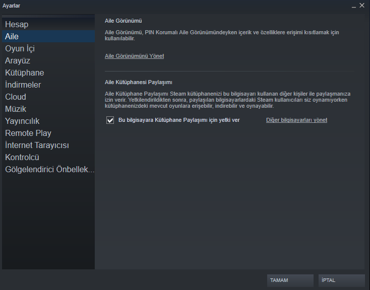 Steam Aile Paylaşımı Nasıl Etkinleştirilir