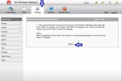 Huawei B683 Mobil Modem ayarları