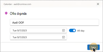 Outlook Ofis Dışında Mesaj Ayarlama