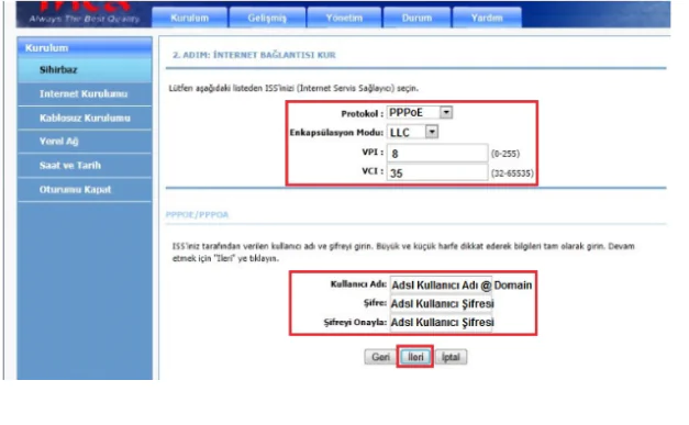 İnca IM-300NX Modem Kurulumu ve Kablosuz Ayarları