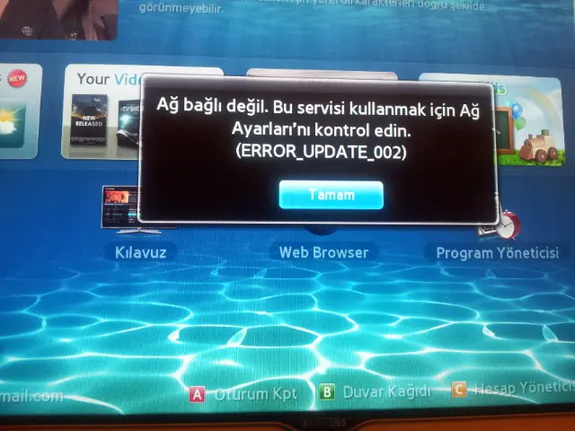 TV Error Code 012 Hatası Veriyor bu hata çözümü nedir