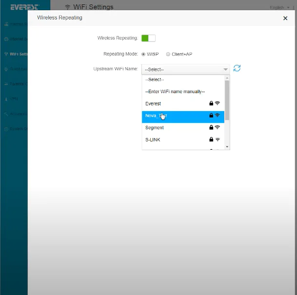 Everest EWR-AC66 WISP Kablosuz Repeater Modu Adımlar