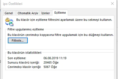 Outlook Otomatik Arşivleme Ayarları Eksik