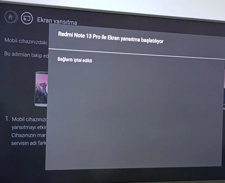 PEAQ TV Ekran Yansıtma Sorunu neyden kaynaklanır