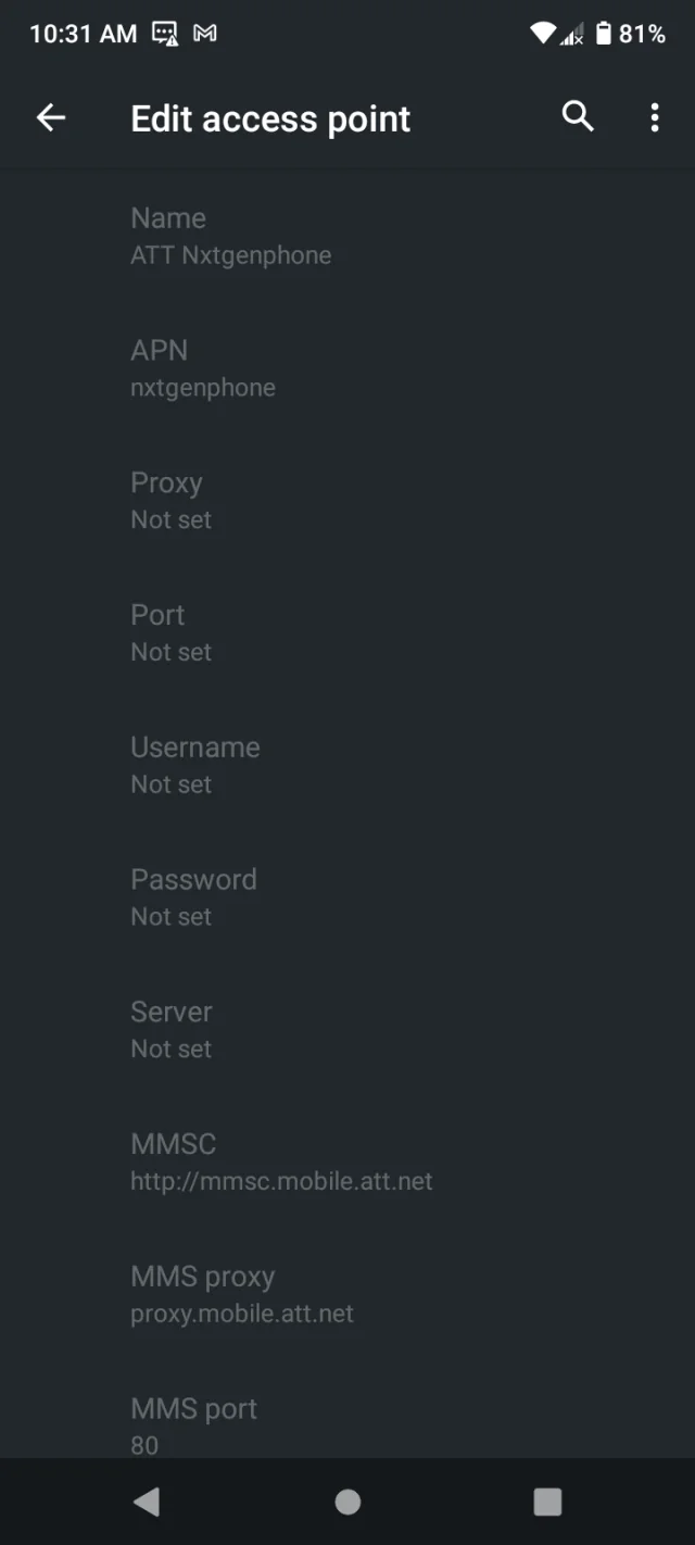 anlış APN Ayarları Görseli