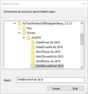 AirTies Air 2610 Kablosuz Adaptör Kurulumu
