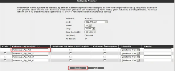 AirTies Air 4340 Erişim Noktası AP Ayarları