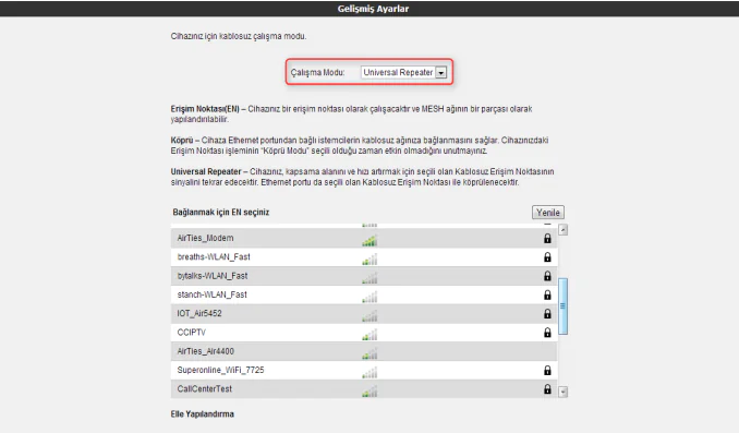 AirTies Air 4340 Universal Repeater Ayarları Nedir