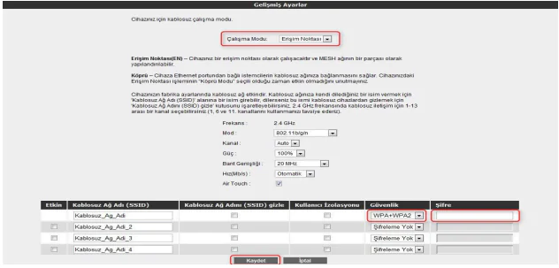 AirTies Air 4410 Erişim Noktası AP Ayarları Nedir