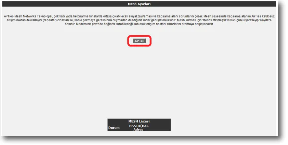 AirTies Air 4452 Mesh Ayarları Nasıl Yapılır