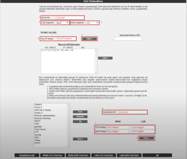 Airties Air 6271 Port Açma