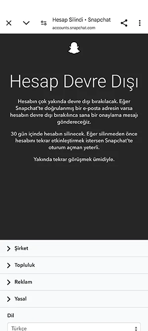 Snapchat Hesabı Kalıcı Olarak Nasıl Silinir