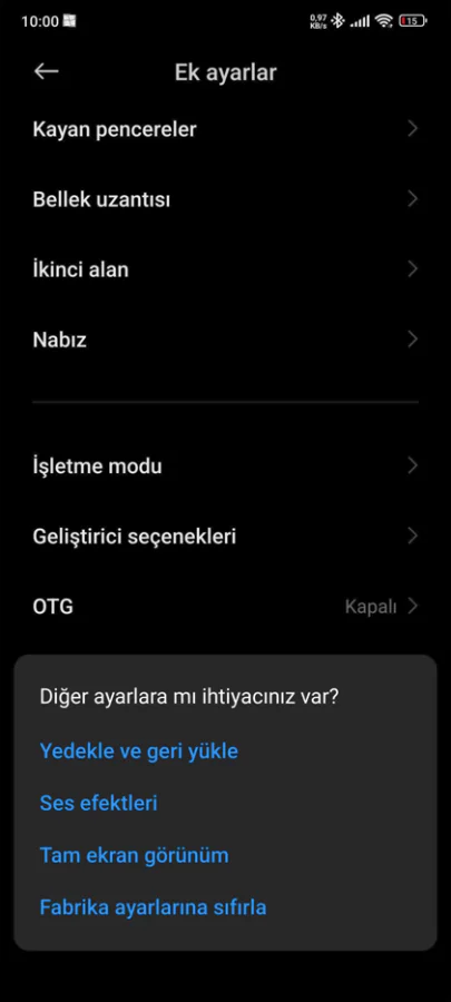 Android Geliştirici Seçenekleri 