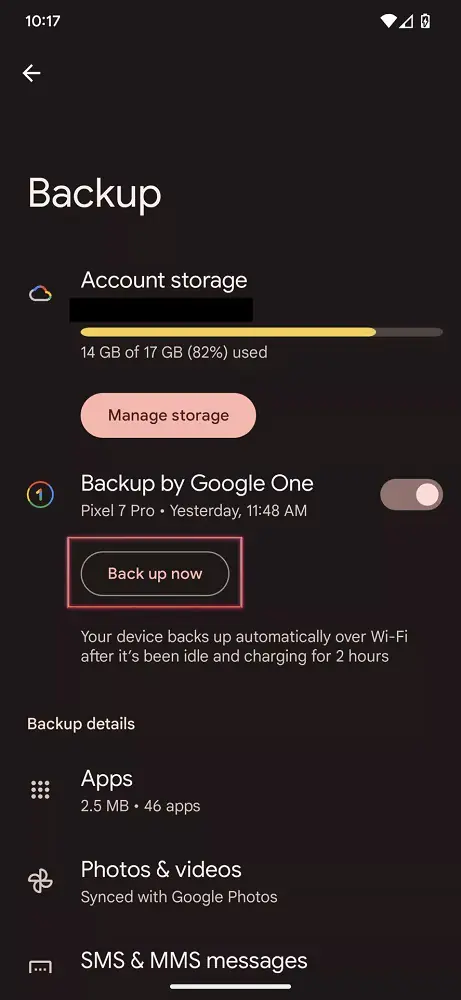 Android Telefonu Yedekleme