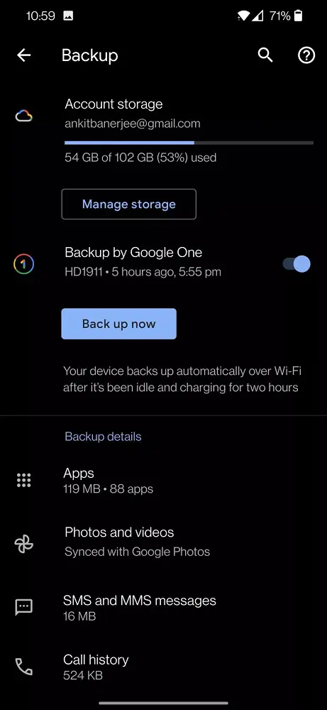Android Yedeklemesini Geri Yükleme