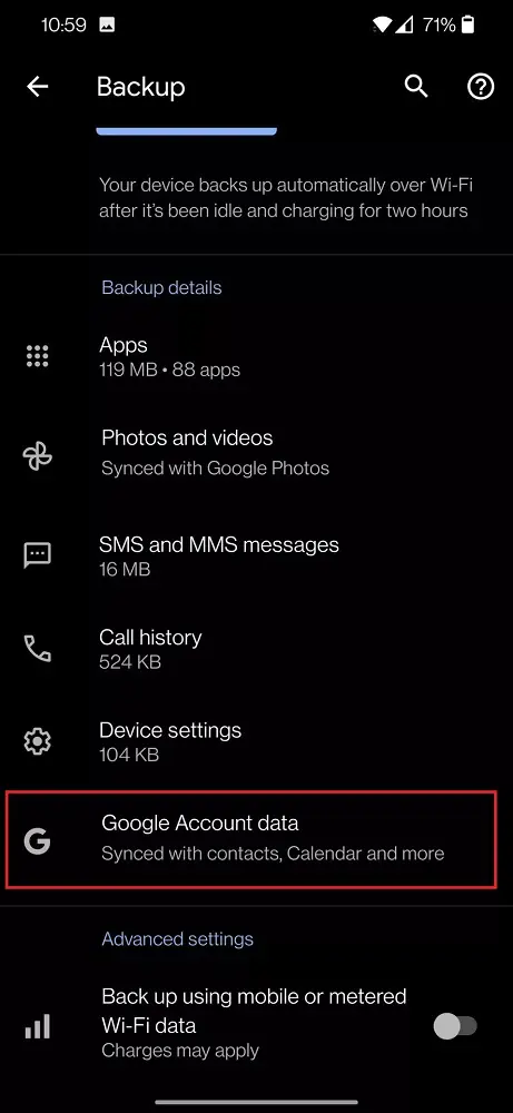 Android Yedeklemesini Geri Yükleme