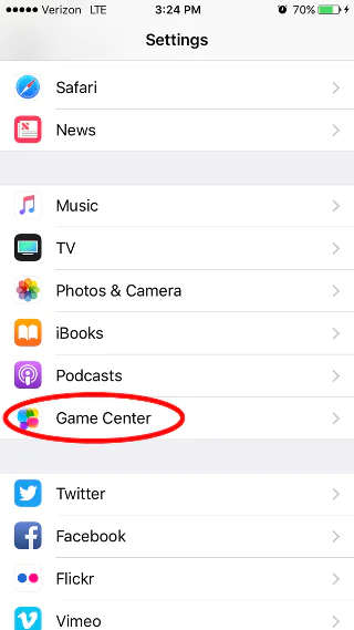 Game Center'a Gmail Bağlama