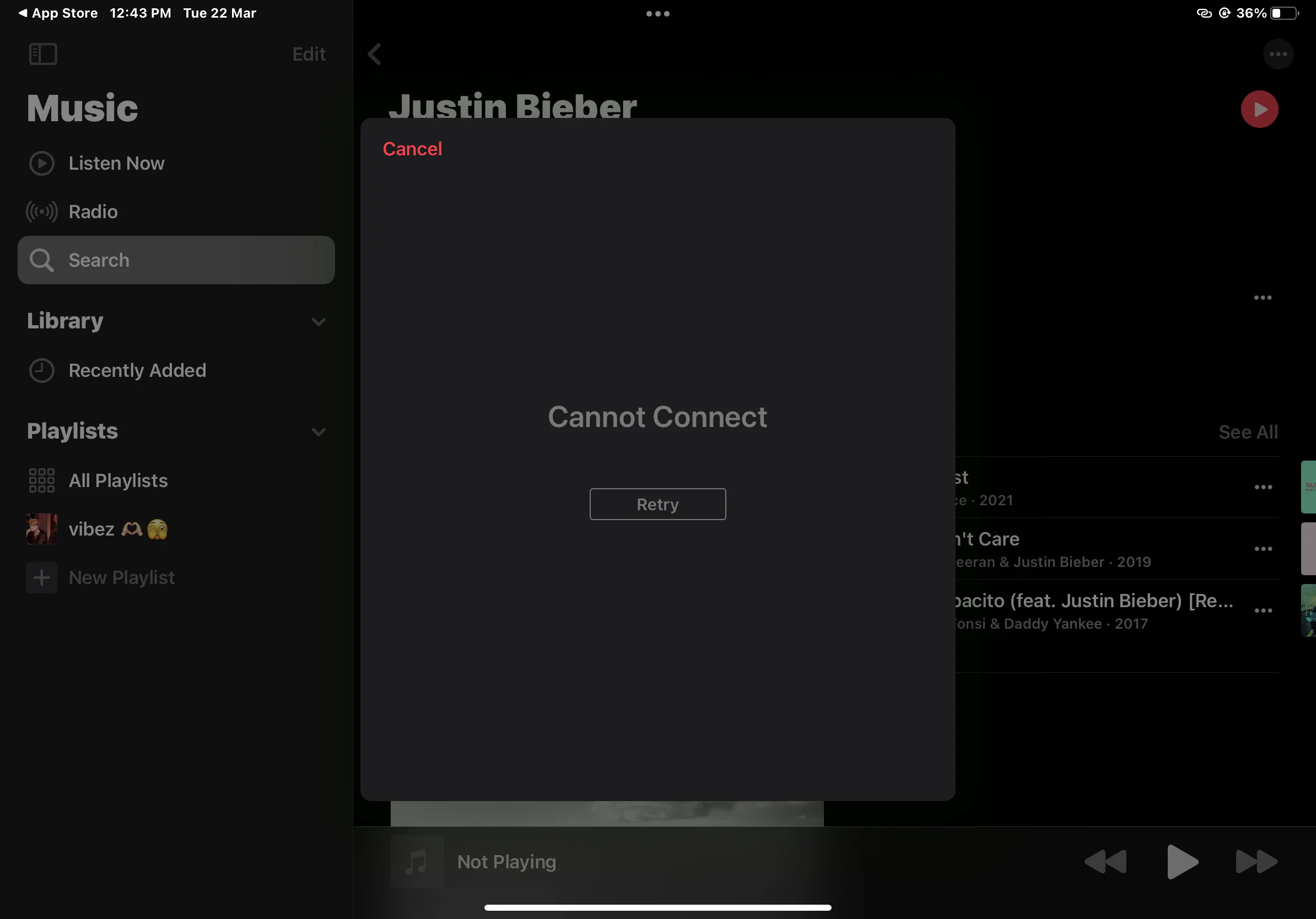 Apple Music'e erişim sorunları