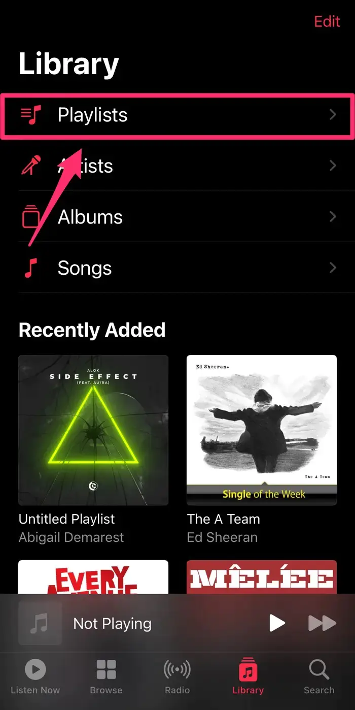 Apple Müzik'te Çalma Listesini Başkalarıyla Paylaşma
