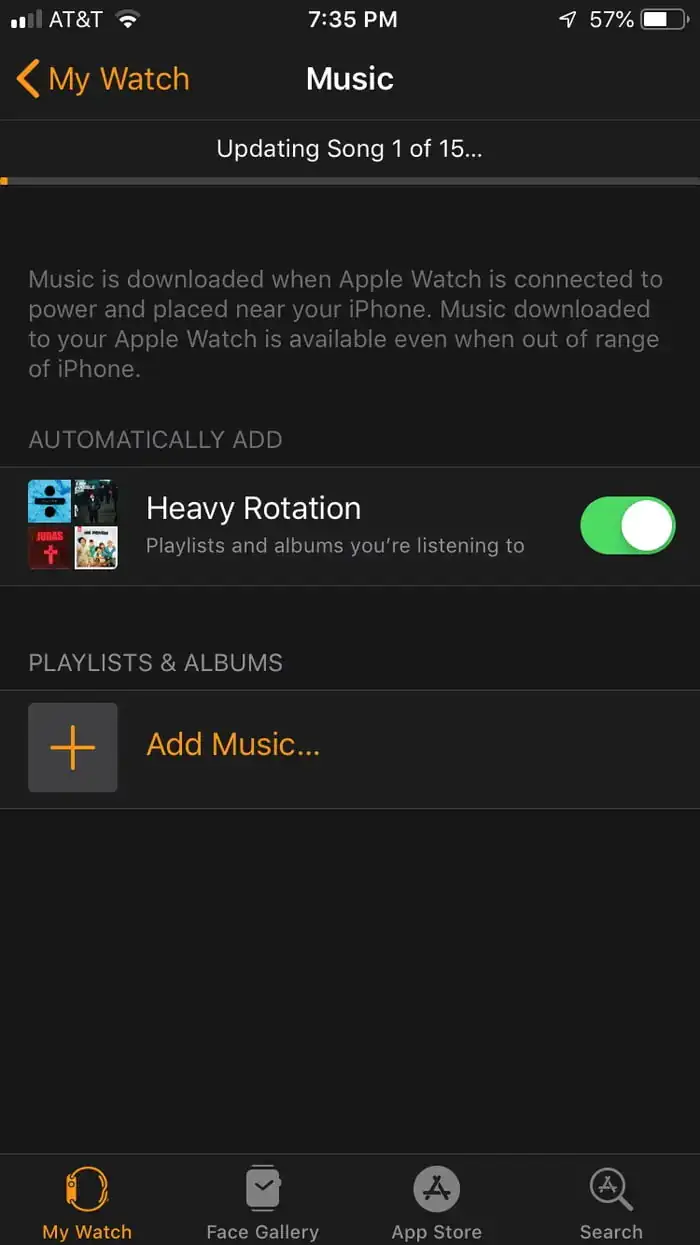Apple Watch'a Müzik ve Podcast Ekleme