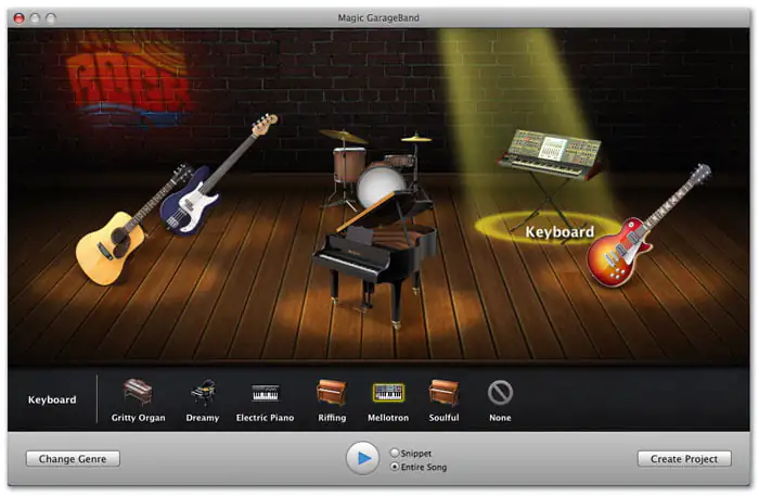 GarageBand Ses Kartı Veya Kulaklık Seçimi