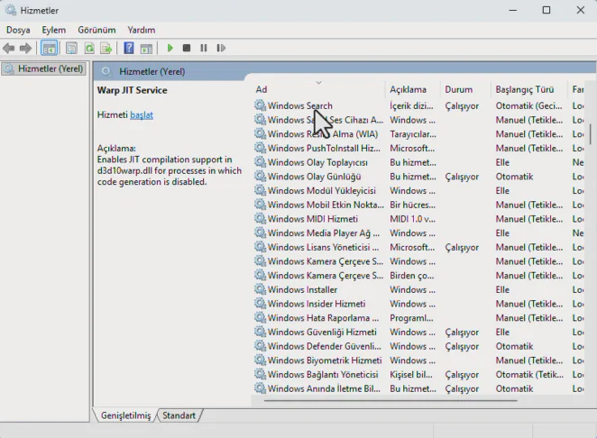 Windows 11 Arama Çubuğu Çok Yavaş Açılıyor