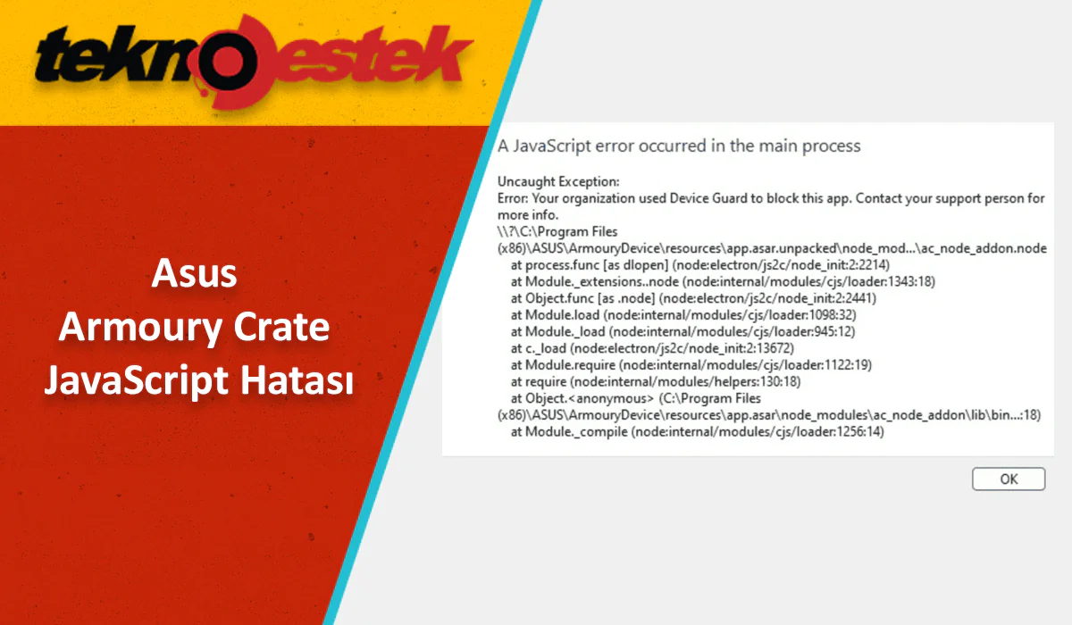 Asus Armoury Crate JavaScript Hatası için 7 Çözüm