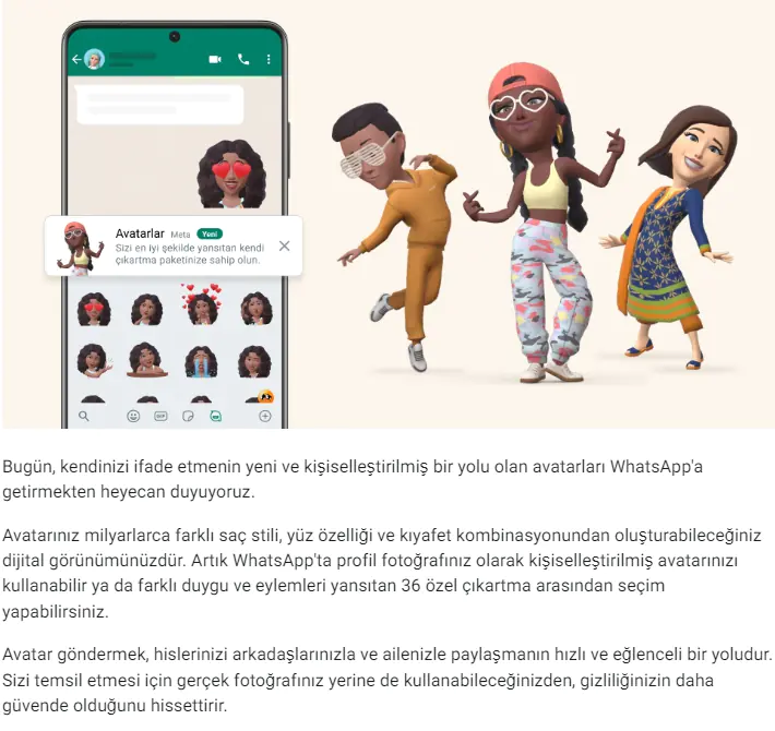 Avatar WhatsApp' ta Nasıl Kullanılır