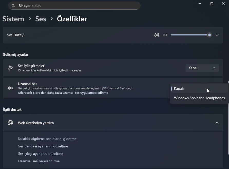 Windows 11 Ses Arttırma ve Ses Kalitesini Yükseltme