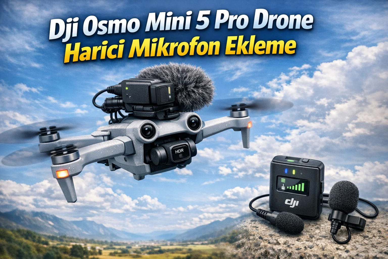 Dji Osmo Mini 5 Pro Drone Harici Mikrofon Ekleme Nasıl Yapılır