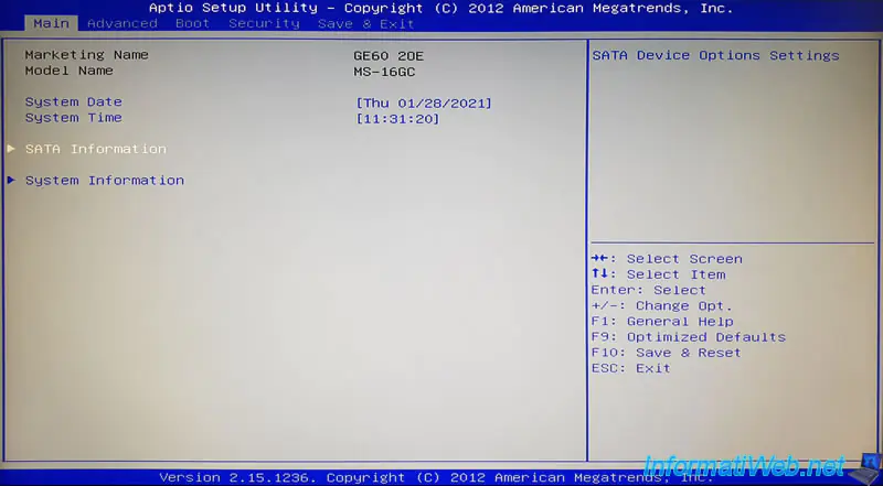 BIOS UEFI ayarlarında HDD hızı ile ilgili bilgilere nasıl ulaşılacağını gösteren ekran görüntüsü.