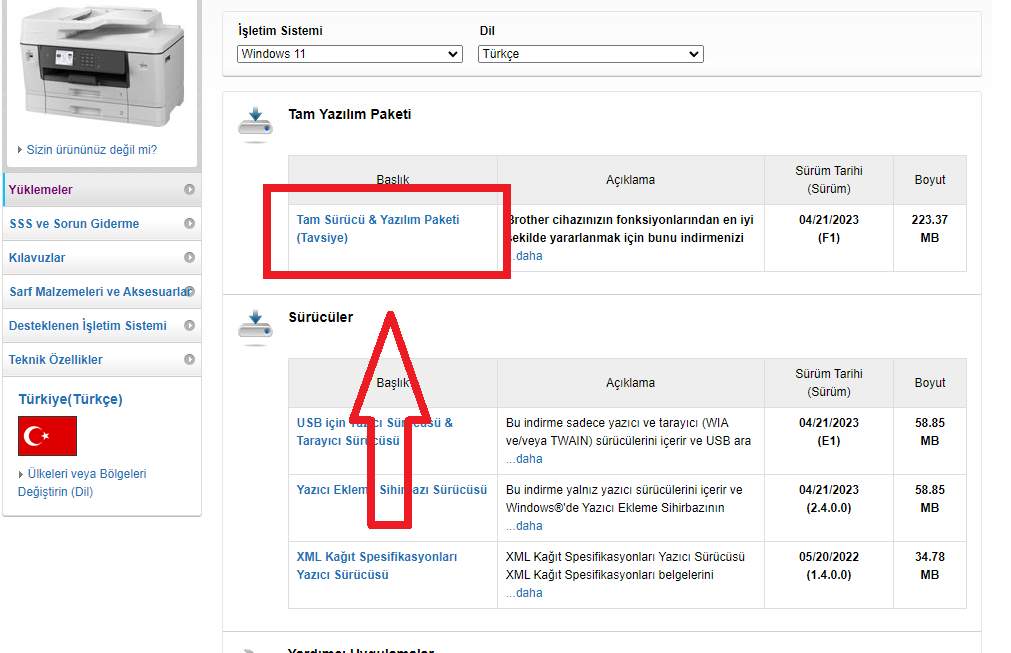 Brother Mfc J3930Dw Yazıcı ayarları