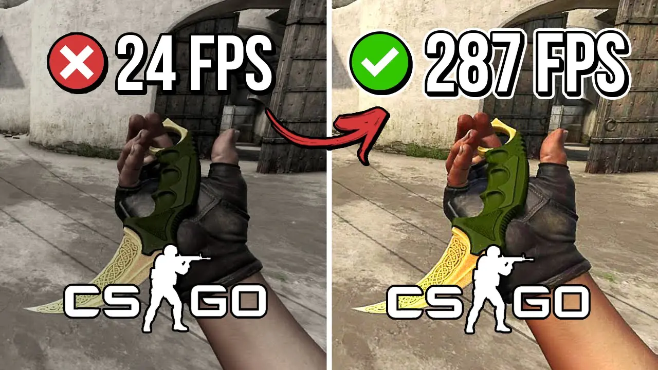 CS: GO oynarken FPS düşüşü yaşayan bir oyuncunun oyun içi görüntüsü.