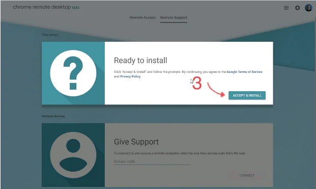 Chrome Uzak Masaüstü kurulum adımı