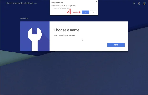 Chrome Uzak Masaüstü kurulum adımı