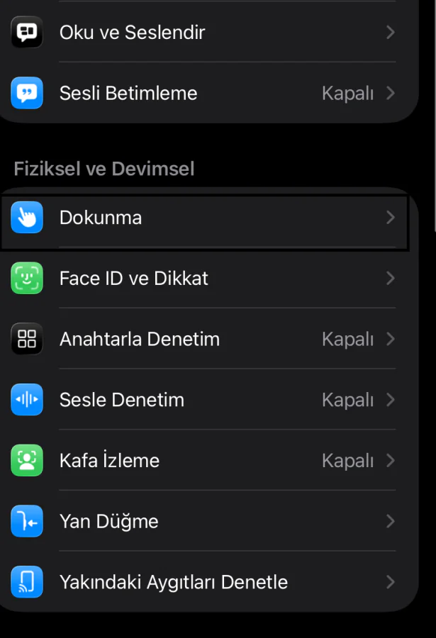 iPhone yarım ekran sorunu