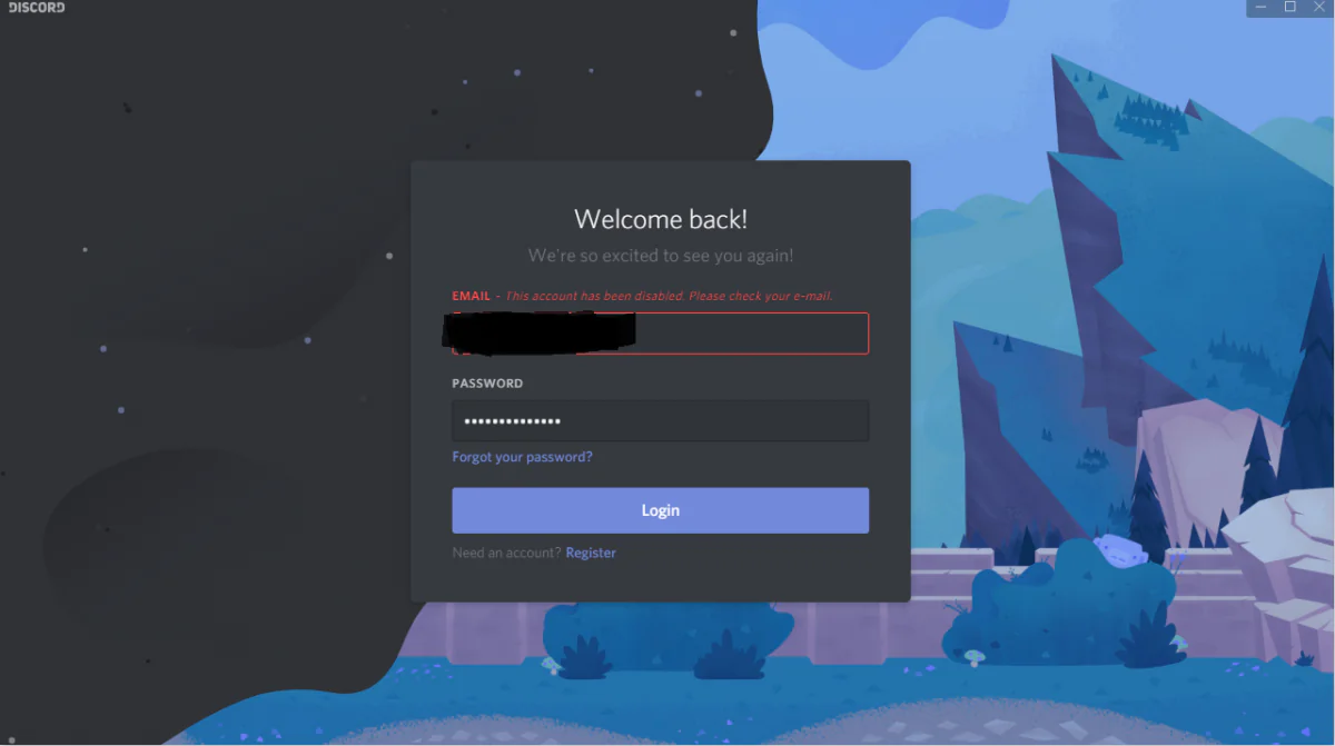Kilitlenmiş Discord simgesi.