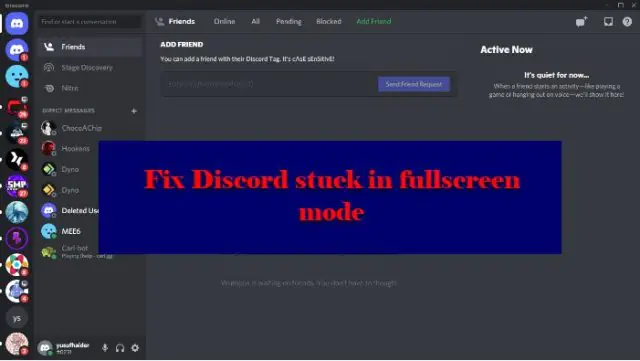 Discord Sunucu Tam Ekran Olmuyor Sorunu