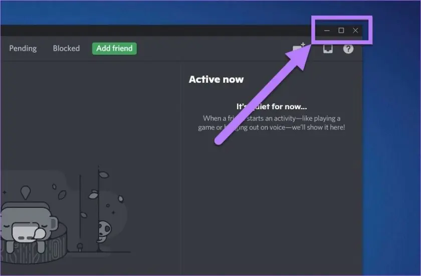 Discord sunucu tam ekran olmama sorununu gösteren ekran görüntüsü.