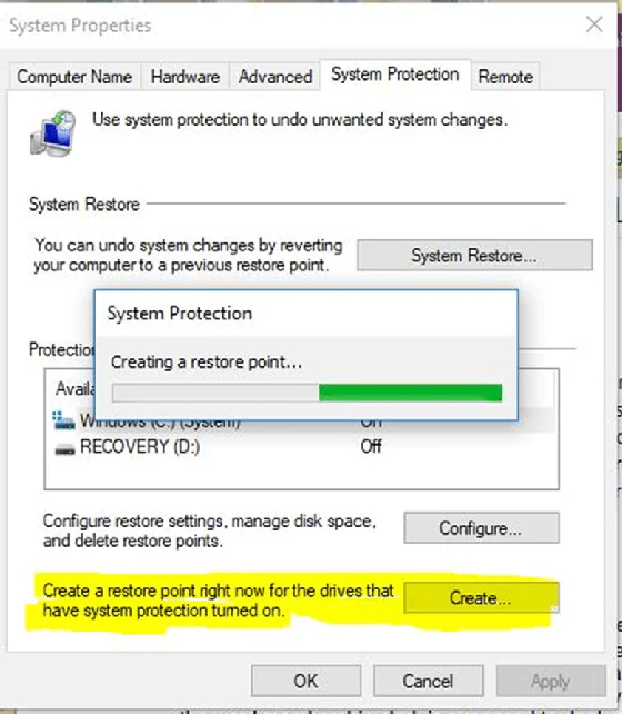 "Düzenli Sistem Geri Yükleme Noktaları Oluşturun" görseli