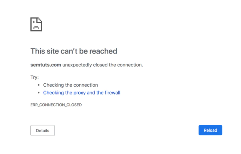 ERR_CONNECTION_CLOSED