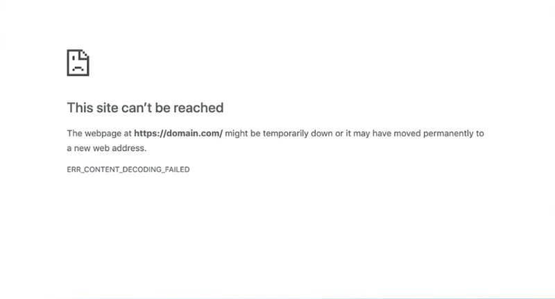 ERR_CONTENT_DECODING_FAILED Hatası 