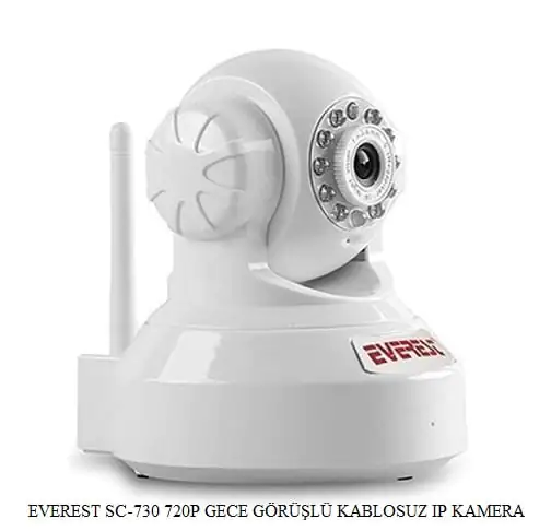 EVEREST SC-730 720P Gece Görüşlü, Kablosuz IP Kamera Özellikleri ve Fiyatı