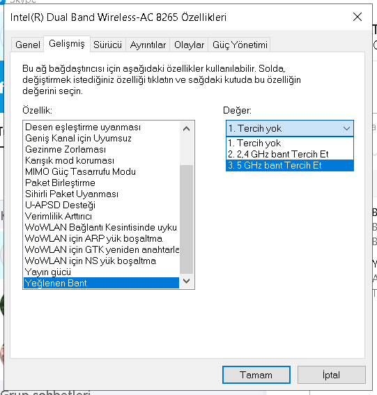 Kablosuz Ağ Frekansını Değiştirme